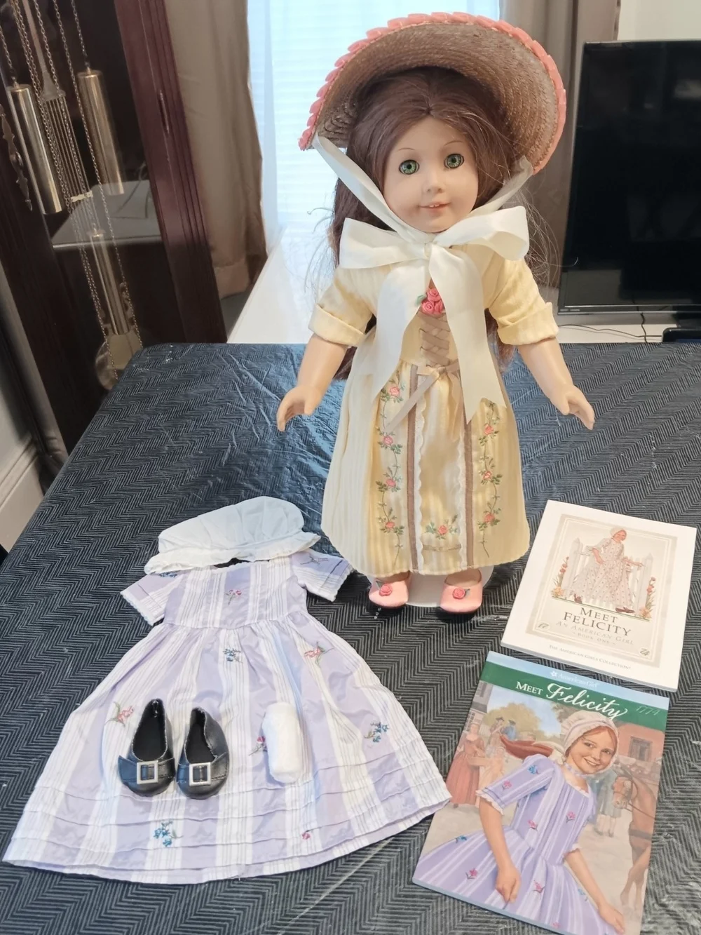 Vintage American Girl Pleasant Company Felicity, Elizabeth & Baby Doll Lot